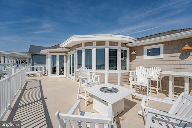 1107 Ocean Ave, Brigantine, NJ 08203 - view of patio / terrace featuring an outdoor fire pit