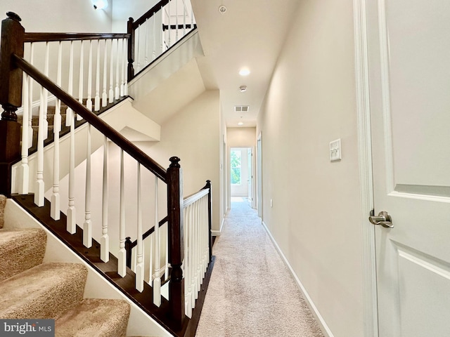 6967 Country Club Ter, New Market, MD 21774 - staircase with carpet floors and baseboards