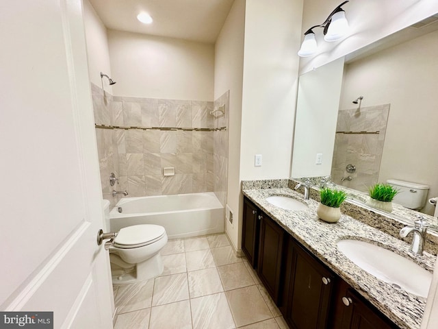 6967 Country Club Ter, New Market, MD 21774 - full bath featuring toilet, double vanity, and shower / bath combination