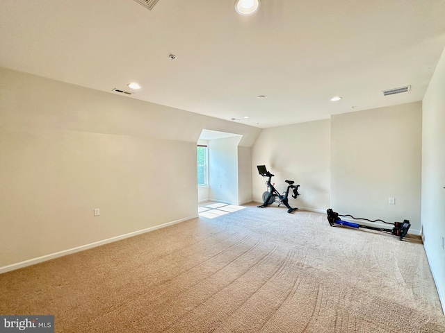 6967 Country Club Ter, New Market, MD 21774 - exercise room featuring light carpet, recessed lighting, and baseboards