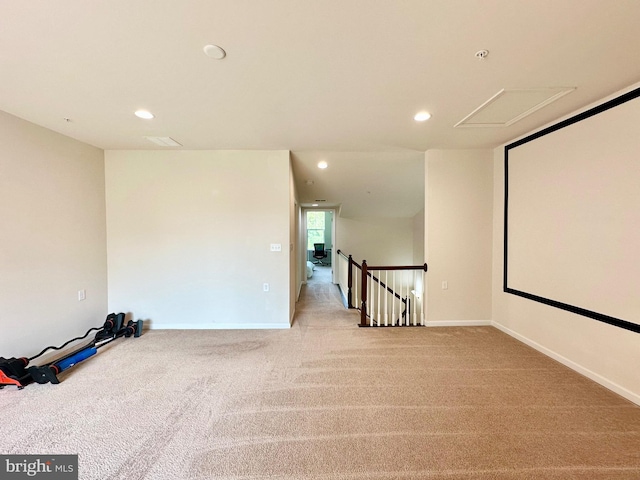 6967 Country Club Ter, New Market, MD 21774 - home theater featuring recessed lighting, light colored carpet, and baseboards