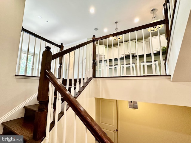 6967 Country Club Ter, New Market, MD 21774 - stairs featuring recessed lighting and baseboards