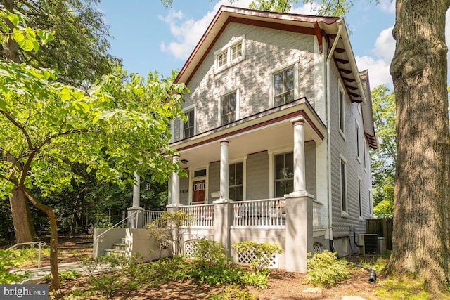 6914 6th St NW, Washington, DC 20012 - view of front facade with a porch and central AC