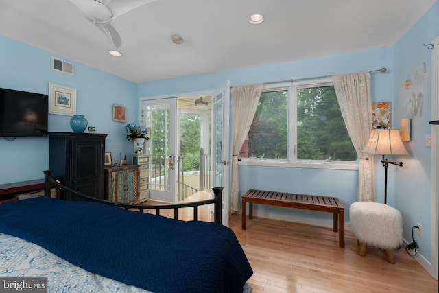 84 Cuyler Rd, Princeton, NJ 08540 - bedroom with access to outside, multiple windows, wood finished floors, and recessed lighting