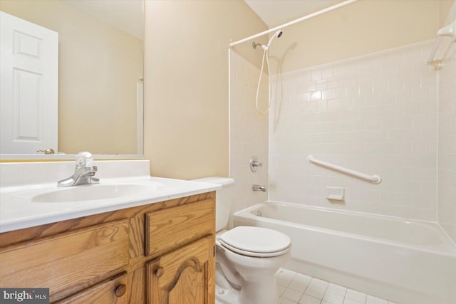 205 Quiet Ridge Ct, Pasadena, MD 21122 - full bath featuring toilet, bathing tub / shower combination, tile patterned flooring, and vanity