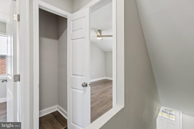 844 51st St NE, Washington, DC 20019 - hallway with wood finished floors and baseboards