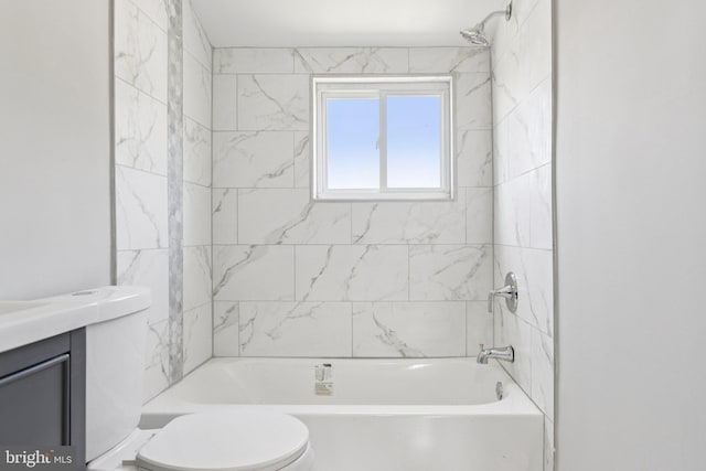 844 51st St NE, Washington, DC 20019 - bathroom with toilet, shower / bathtub combination, and vanity