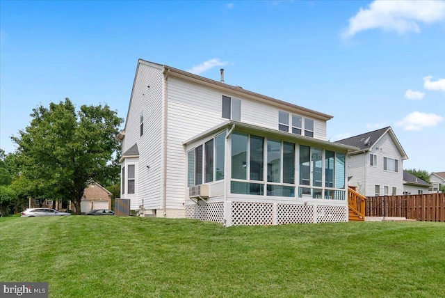 21788 Regents Park Cir, Sterling, VA 20166 - back of house with a sunroom