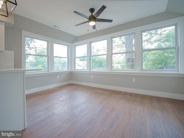 1200 First Ave, Media, PA 19063 - unfurnished sunroom featuring lofted ceiling and wood finished floors