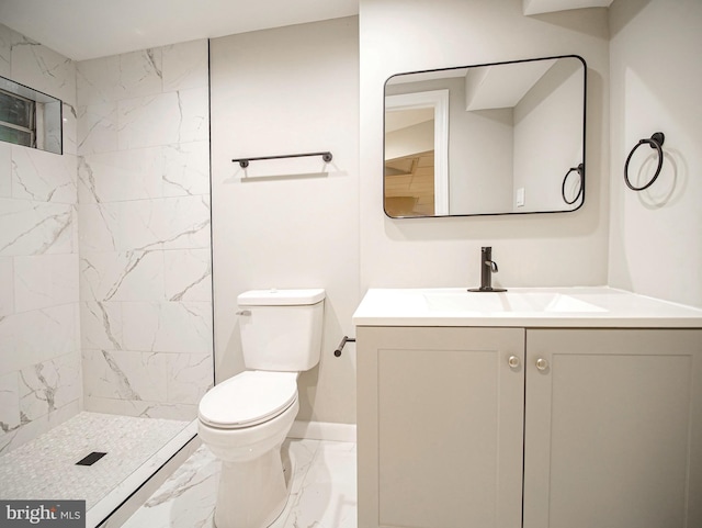 1200 First Ave, Media, PA 19063 - full bath with marble finish floors, vanity, and a tile shower