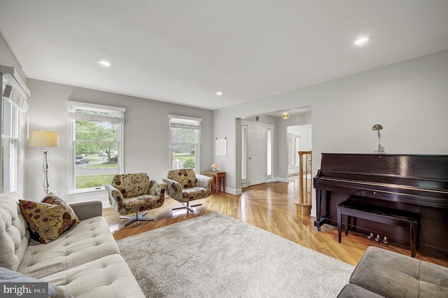 3 Monroe Ct, Plainsboro, NJ 08536 - living area featuring recessed lighting, light wood-style flooring, and baseboards