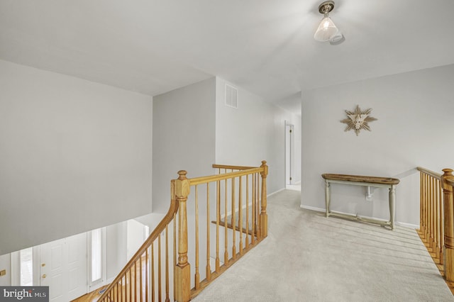 3 Monroe Ct, Plainsboro, NJ 08536 - hallway featuring an upstairs landing, carpet floors, and baseboards