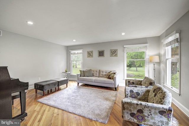 3 Monroe Ct, Plainsboro, NJ 08536 - living room featuring baseboards, recessed lighting, and wood finished floors