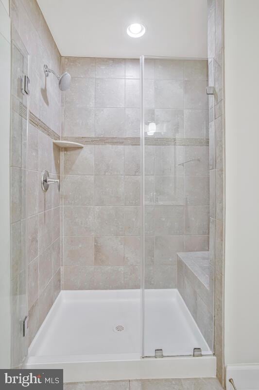 6911 Stansbury Ln, Landover, MD 20785 - full bath with a stall shower and recessed lighting