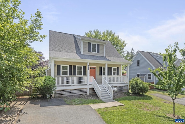 1012 Locust Ln, Charlottesville, VA 22901 - view of front of home with covered porch and a shingled roof