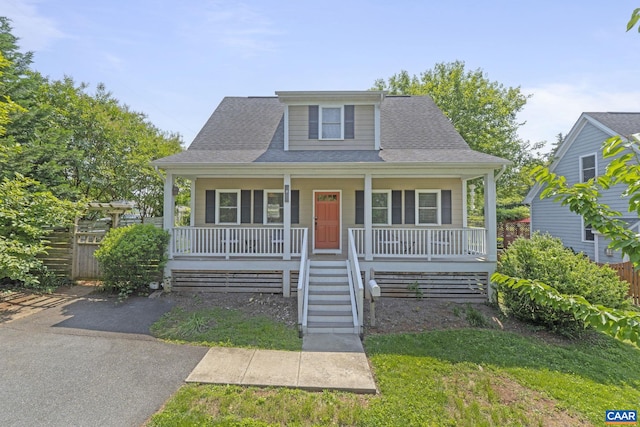 1012 Locust Ln, Charlottesville, VA 22901 - bungalow featuring a porch, stairway, and roof with shingles