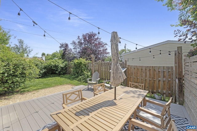 1012 Locust Ln, Charlottesville, VA 22901 - deck with a fenced backyard and outdoor dining area
