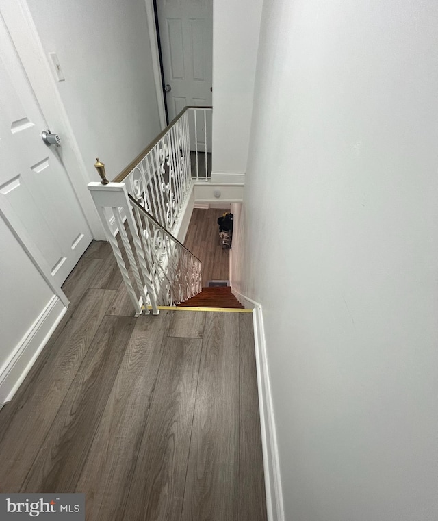 1719 S Chadwick St, Philadelphia, PA 19145 - stairway featuring wood finished floors