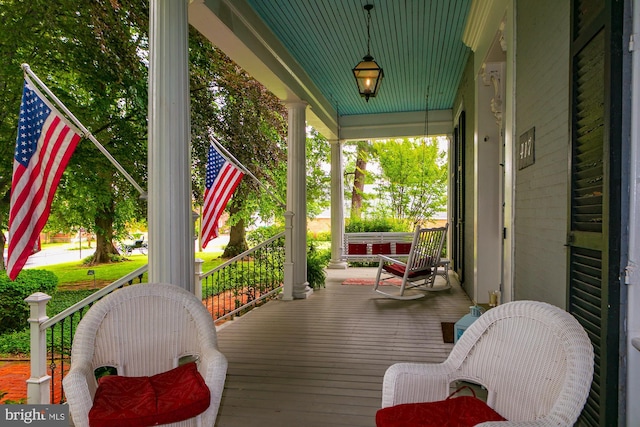 417 E Washington St, Charles Town, WV 25414 - view of wooden porch
