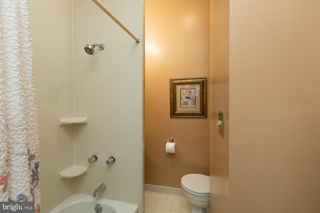 417 E Washington St, Charles Town, WV 25414 - full bath featuring shower / tub combo and tile patterned floors