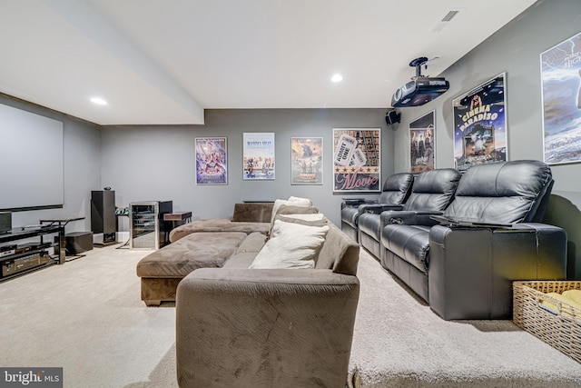 6513 Manor Ridge Ct, Falls Church, VA 22043 - cinema room featuring carpet floors and recessed lighting