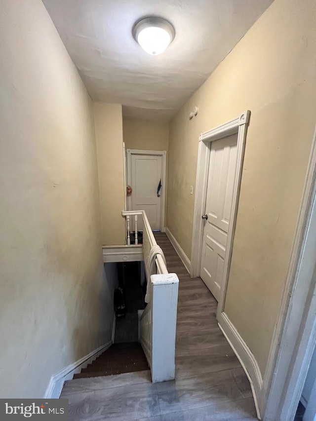 5131 Ludlow St, Philadelphia, PA 19139 - stairway featuring baseboards and wood finished floors