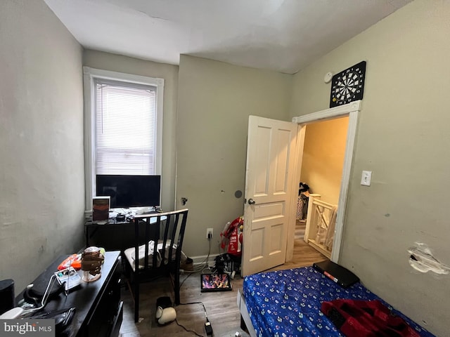 5131 Ludlow St, Philadelphia, PA 19139 - bedroom featuring an office area and wood finished floors