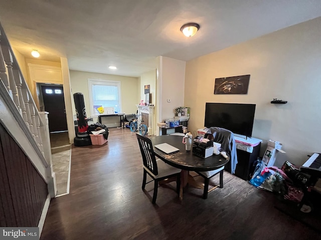 5131 Ludlow St, Philadelphia, PA 19139 - dining room with wood finished floors and stairs