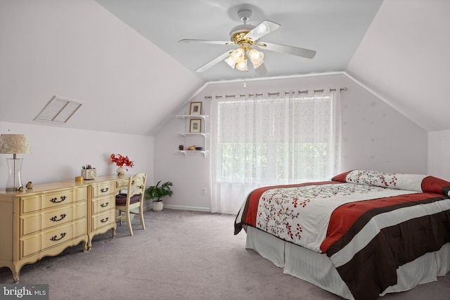 419 Saratoga Dr, Cherry Hill, NJ 08002 - carpeted bedroom featuring vaulted ceiling and ceiling fan