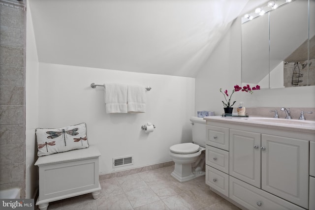 419 Saratoga Dr, Cherry Hill, NJ 08002 - bathroom featuring vaulted ceiling, vanity, a shower, and a tub to relax in