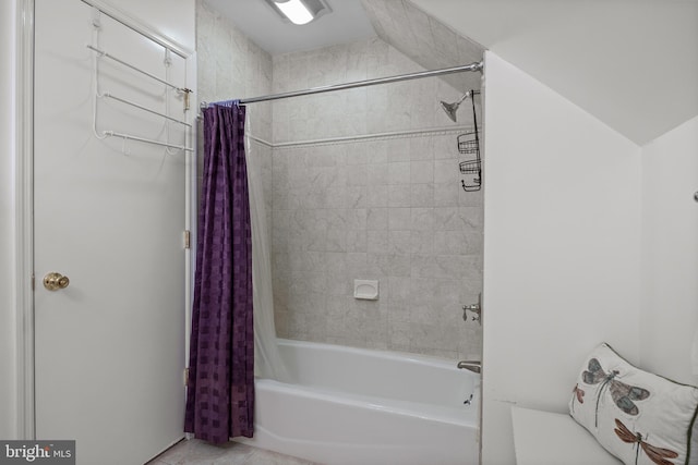 419 Saratoga Dr, Cherry Hill, NJ 08002 - full bath featuring shower / tub combo with curtain and tile patterned floors