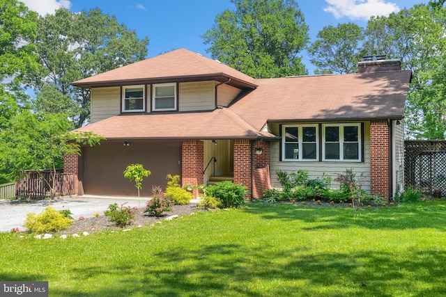 11239 Putman Rd, Thurmont, MD 21788 - view of front facade featuring brick siding, a chimney, and roof with shingles
