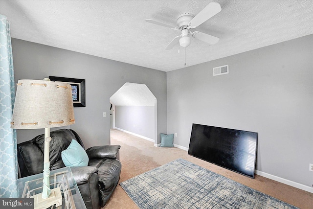 11 Thomas Cir, New Freedom, PA 17349 - carpeted bedroom with a textured ceiling and a ceiling fan