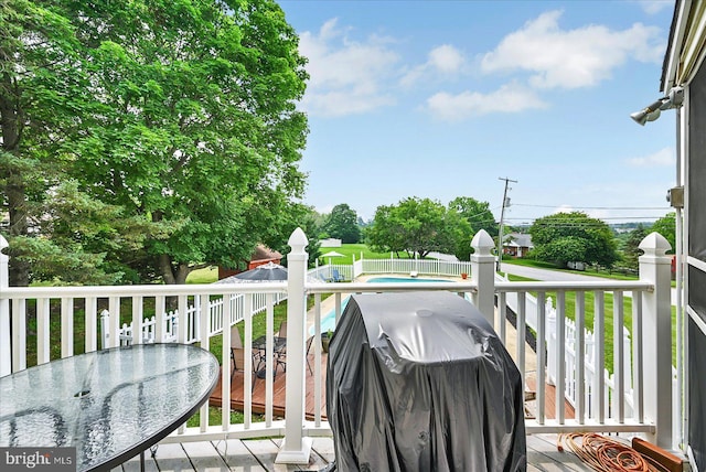 11 Thomas Cir, New Freedom, PA 17349 - wooden terrace with outdoor dining space and area for grilling