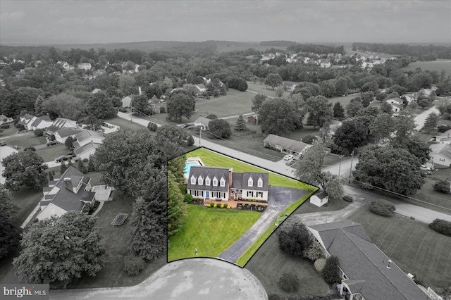 11 Thomas Cir, New Freedom, PA 17349 - aerial perspective of suburban area featuring property boundaries highlighted