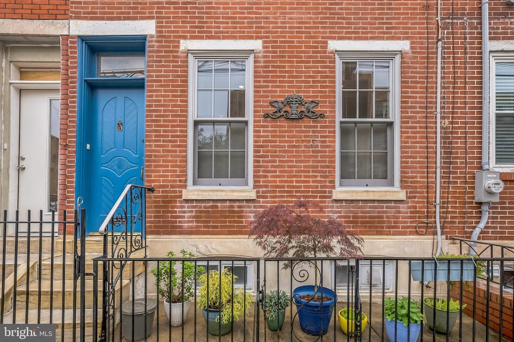 1733 S 10th St, Philadelphia, PA 19148 - view of exterior entry with brick siding