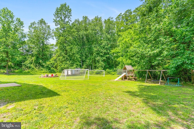 9866 Hg Trueman Rd, Lusby, MD 20657 - view of yard featuring a playground and a sport area