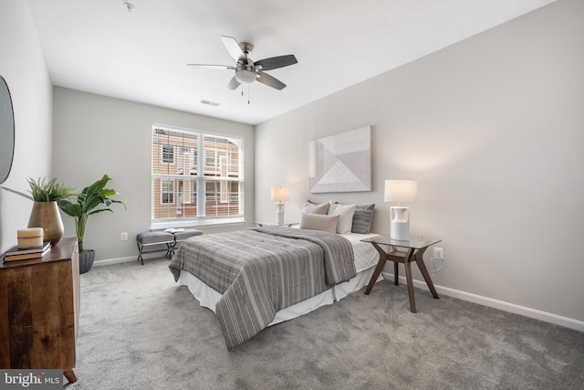 2701 Bellforest Ct Unit 305, Vienna, VA 22180 - carpeted bedroom with baseboards and a ceiling fan