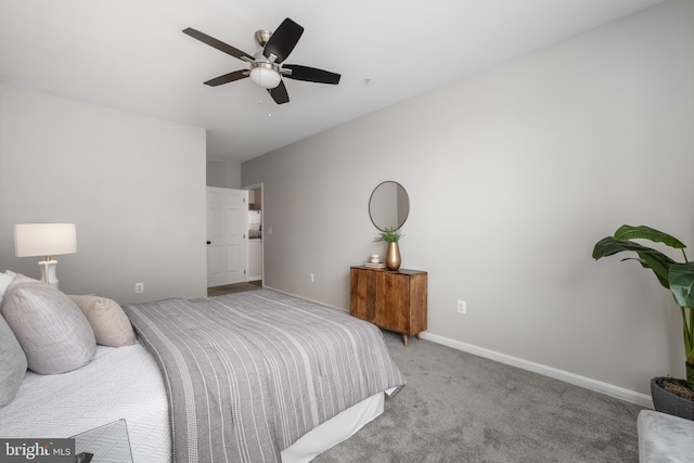 2701 Bellforest Ct Unit 305, Vienna, VA 22180 - bedroom with baseboards, carpet floors, and ceiling fan