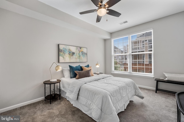 2701 Bellforest Ct Unit 305, Vienna, VA 22180 - bedroom featuring carpet flooring, baseboards, and ceiling fan