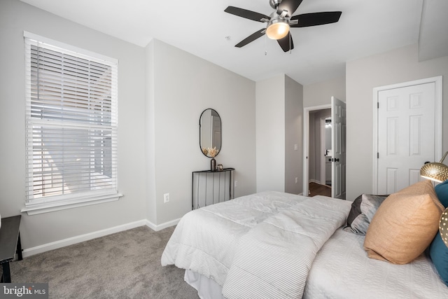 2701 Bellforest Ct Unit 305, Vienna, VA 22180 - carpeted bedroom with baseboards and ceiling fan
