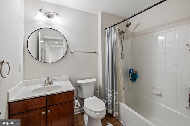 45711 Winding Branch Ter, Sterling, VA 20166 - full bathroom featuring vanity, toilet, shower / bath combination with curtain, and tile patterned floors
