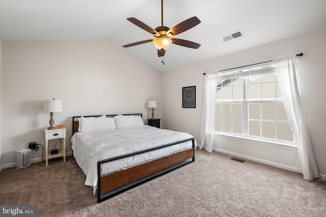 45711 Winding Branch Ter, Sterling, VA 20166 - carpeted bedroom with lofted ceiling, baseboards, and a ceiling fan
