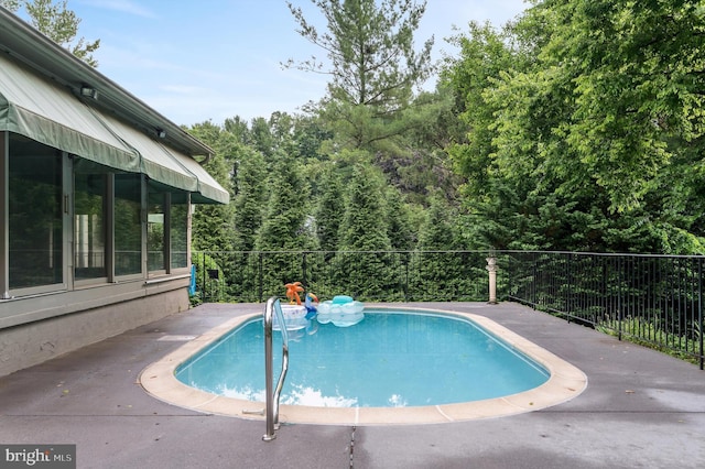 516 Merrimans Ln, Winchester, VA 22601 - view of pool with a wooded view