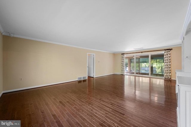 516 Merrimans Ln, Winchester, VA 22601 - unfurnished living room with wood finished floors and ornamental molding