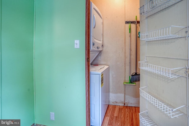 32588 Captains Way, Millsboro, DE 19966 - washroom with estacked washer and dryer and wood finished floors