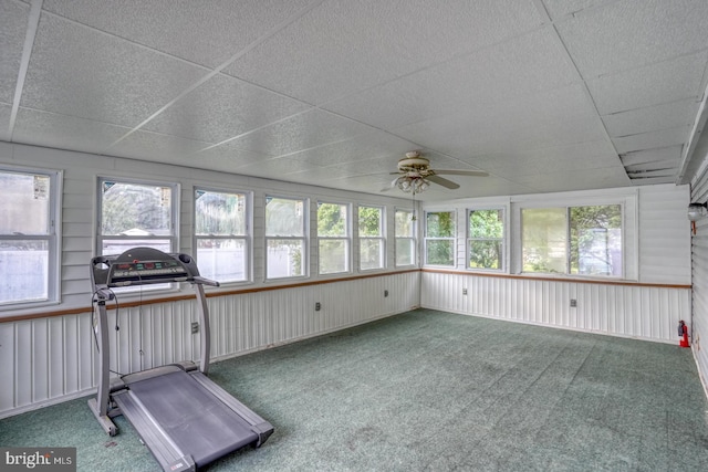 32588 Captains Way, Millsboro, DE 19966 - unfurnished sunroom with ceiling fan and plenty of natural light