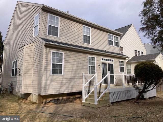 9831 Endora Ct, Owings Mills, MD 21117 - back of house featuring a wooden deck