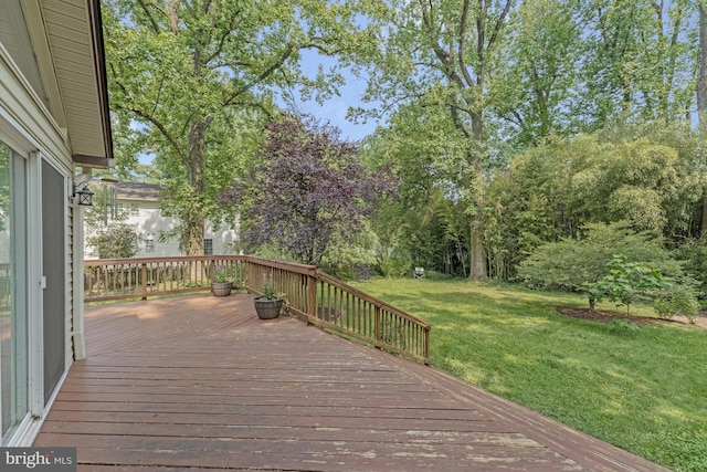 10702 Orchard St, Fairfax, VA 22030 - wooden deck featuring a yard