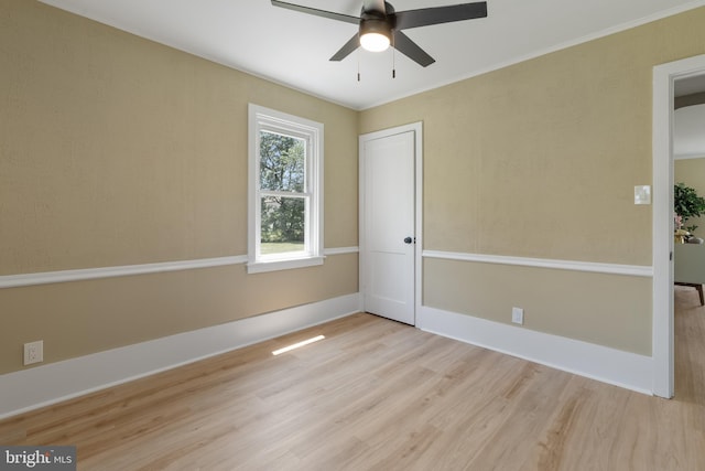 1224 W Mill St, Quakertown, PA 18951 - unfurnished bedroom with wood finished floors, baseboards, and ceiling fan